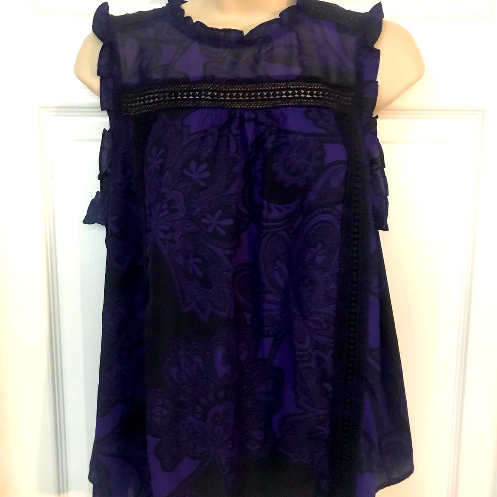 A.n.a purple/black blouse